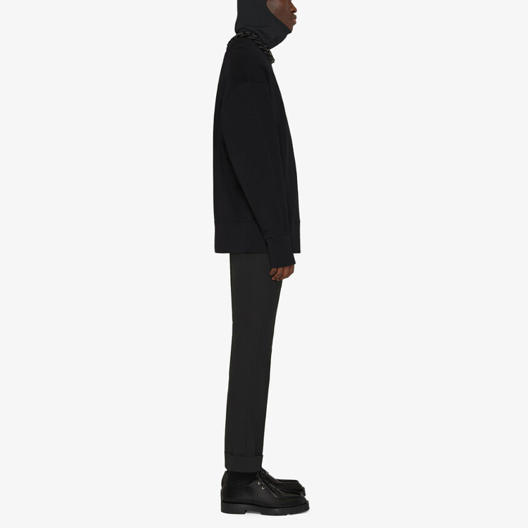 Purchase 紀梵希黑色字母印花設計圓領長袖衫 BMJ0DK3Y6V-001