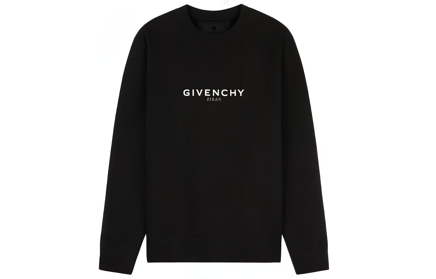 Order GIVENCHY 黑色圓領衛衣 號印字母徽標設計。 BMJ0CB3Y6V-001