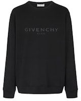 GIVENCHY Black Crewneck Sweatshirt with Logo Print BMJ07Z30AF-001 GIVENCHY Black Crewneck Sweatshirt with Logo Print BMJ07Z30AF-001