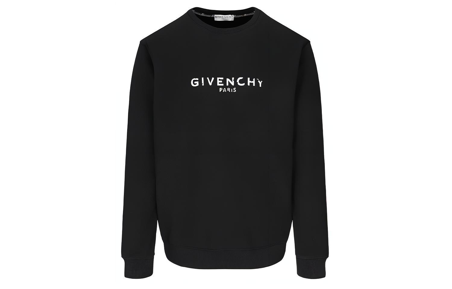 Order GIVENCHY 黑色圓領印花標誌衛衣 BM700U30AF-001