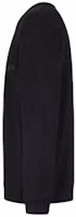 Shop GIVENCHY 黑色印花Logo圓領長袖上衣 BMJ07Z30AF-001