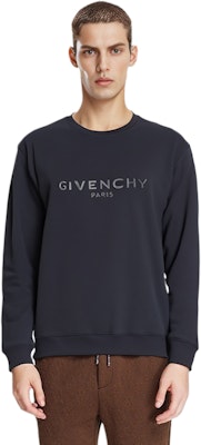 GIVENCHY 黑色印花Logo圓領長袖上衣 BMJ07Z30AF-001 Sizing GIVENCHY 黑色印花Logo圓領長袖上衣 BMJ07Z30AF-001