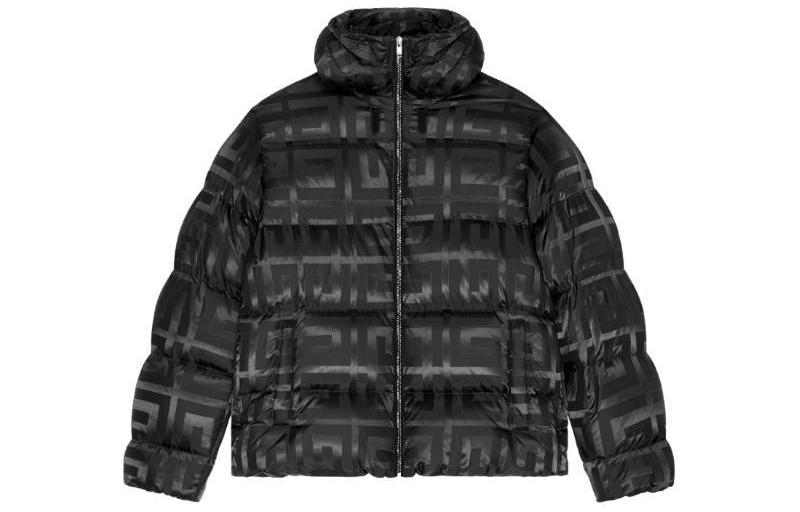 Givenchy Black Full-Print Hoodie Zip-Up Cotton Jacket BM015615B8-001