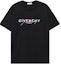 Order GIVENCHY Baju T-Shirt Hitam Logo Tulisan Bersulam Kapas BM70RL3002-001