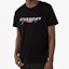 Shop GIVENCHY Baju T-Shirt Hitam Logo Tulisan Bersulam Kapas BM70RL3002-001
