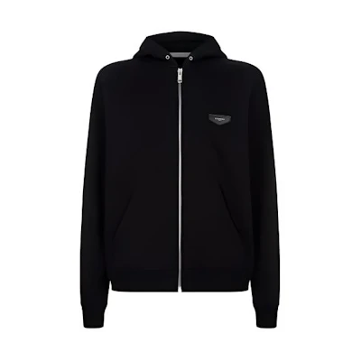 Givenchy Black Hoodie Jacket with Front Logo BM702T3003-001