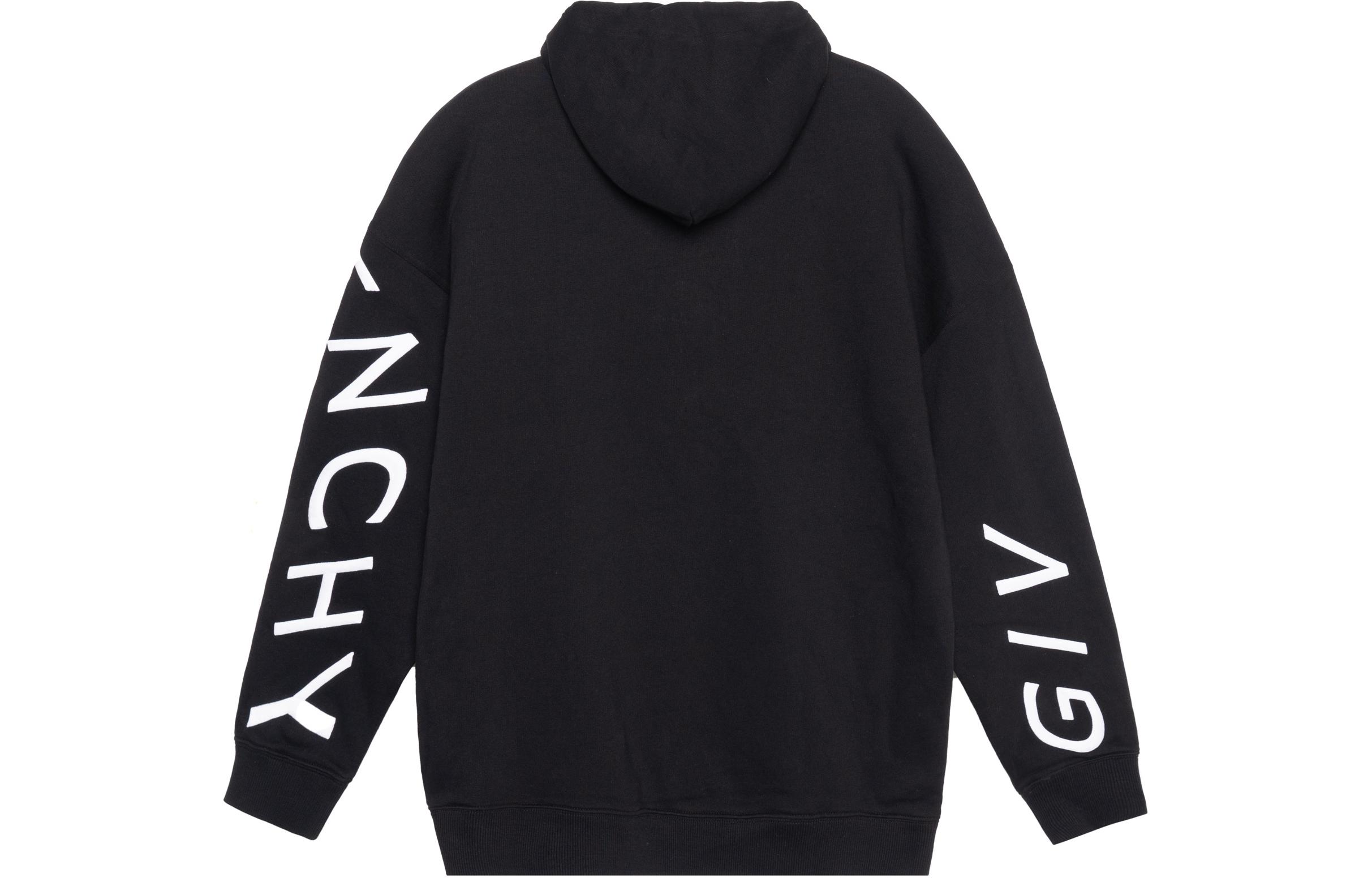 Lookbook Sudadera Negra Givenchy con Bordado de Logo y Letras BMJ07G30AF-004