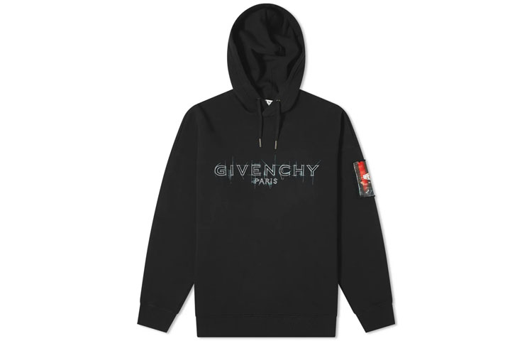 Givenchy Black Hoodie with Printed Logo BMJ08V30AF-001 圖 2
