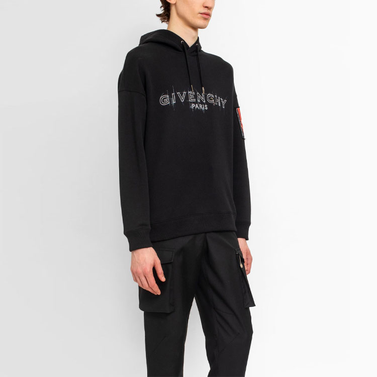Givenchy Black Hoodie with Printed Logo BMJ08V30AF-001 圖 5