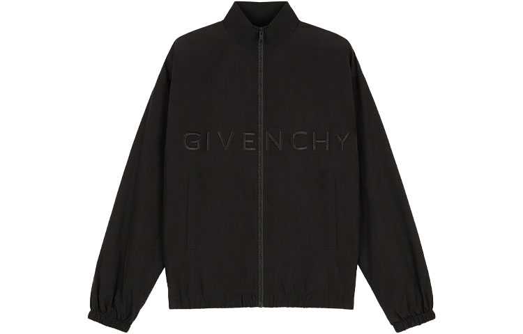 Givenchy Black Jacket with Solid Color Letter Print BM00SE11BX-001