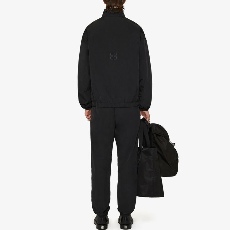 Shop 纪梵希黑色字母印花纯色外套 BM00SE11BX-001