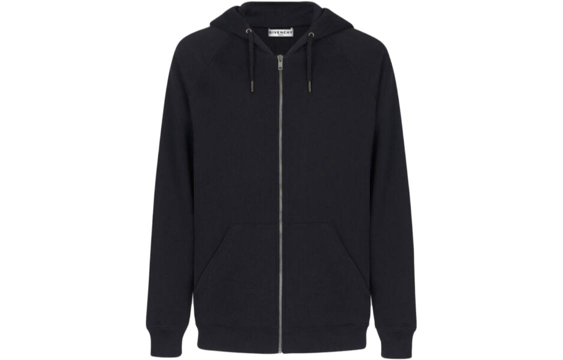 Givenchy Black Letter Print Casual Zip Jacket BMJ05K30AF-009