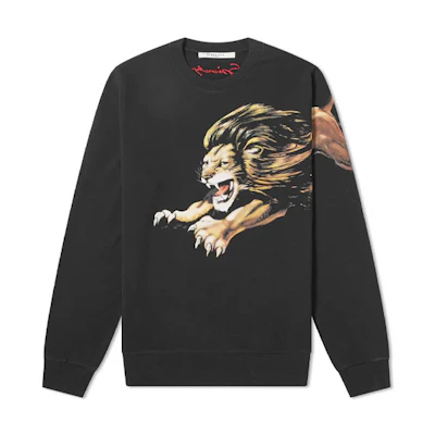 GIVENCHY Black Lion Graphic Pullover Sweatshirt BM70EE30AF-001