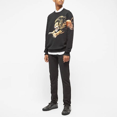 Sudadera Negra con Gráfico de León GIVENCHY BM70EE30AF-001 Lookbook Sudadera Negra con Gráfico de León GIVENCHY BM70EE30AF-001