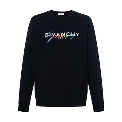 GIVENCHY Black Logo Crewneck Sweatshirt BMJ03C30AF-001