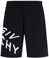 Givenchy Black Logo Embroidered Mid-Waist Relaxed Shorts BM50MW30AF-004 Givenchy Black Logo Embroidered Mid-Waist Relaxed Shorts BM50MW30AF-004