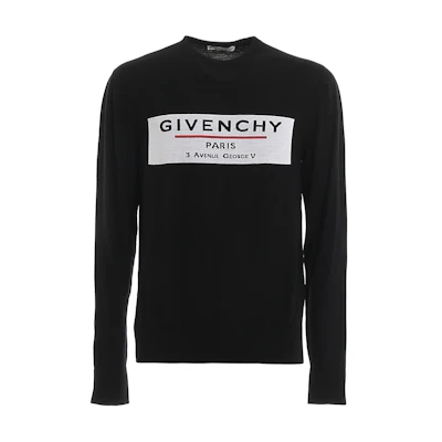Givenchy Black Logo Knit Wool Sweater BM90BT406B-973