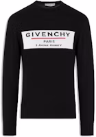 Order Givenchy 黑色標誌羊毛針織毛衣 BM90BT406B-973