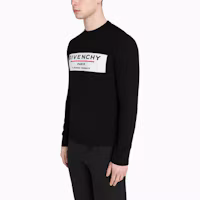 Shop Givenchy 黑色標誌羊毛針織毛衣 BM90BT406B-973