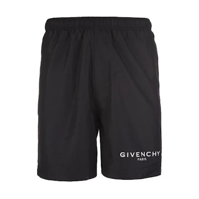 GIVENCHY Black Logo Letter Print Casual Shorts BMA00J1Y5N-001