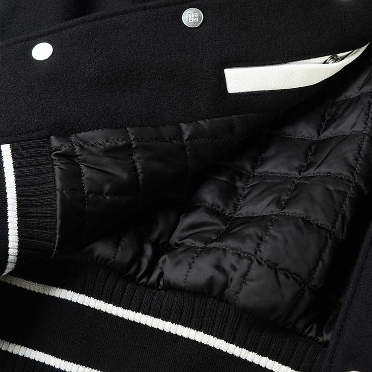 Sizing 紀梵希 黑色Logo印花飛行夾克. BM00QR611V-004