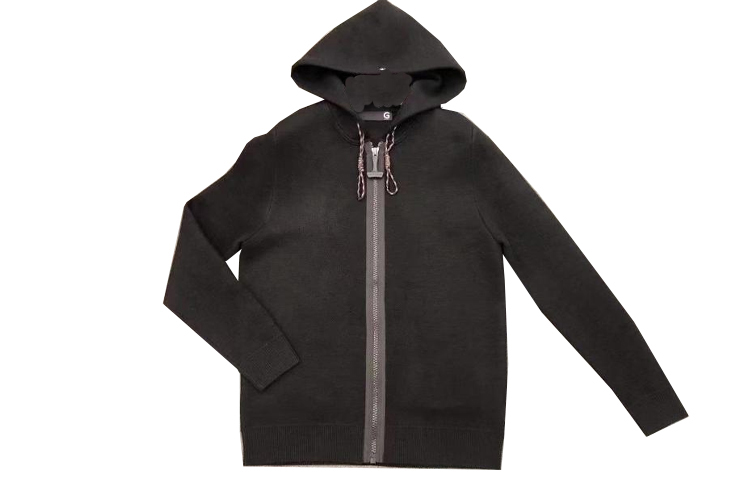 Givenchy Black Logo Print Solid Color Hoodie Jacket GHK09555KG-001