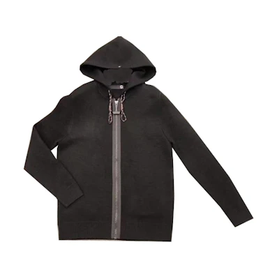 Givenchy Black Logo Print Solid Color Hoodie Jacket GHK09555KG-001