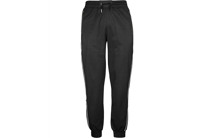 Givenchy Black Logo Print Solid Side Tape Sweatpants. BM50HQ300B-001