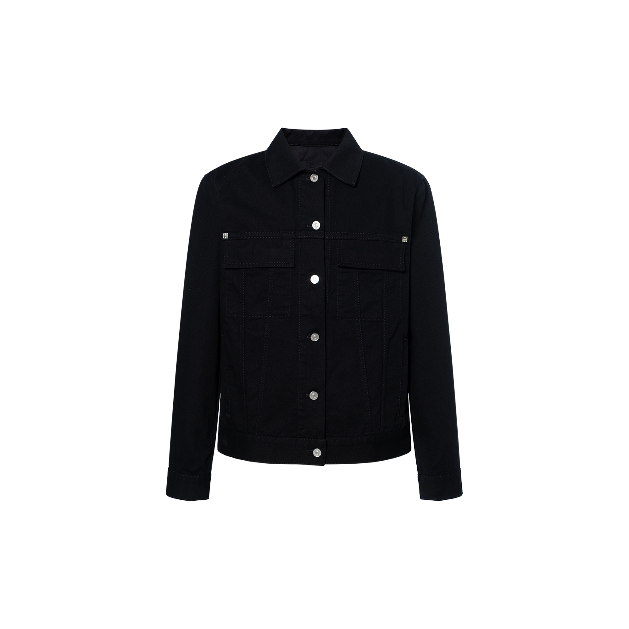 Givenchy Black Logo Studded Single-Breasted Long Sleeve Jacket BM00Q650KK-001