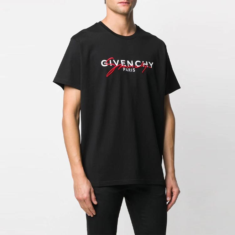 Details for ジバンシィ ブラック ロゴ Tシャツ BM70UK3002-009