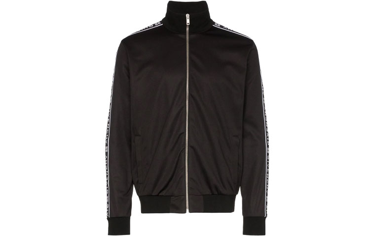 GIVENCHY Black Logo Tape Zip-Up Track Jacket BM7006300B-001