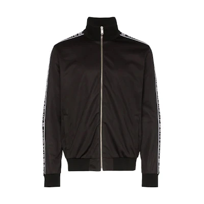 GIVENCHY Black Logo Tape Zip-Up Track Jacket BM7006300B-001