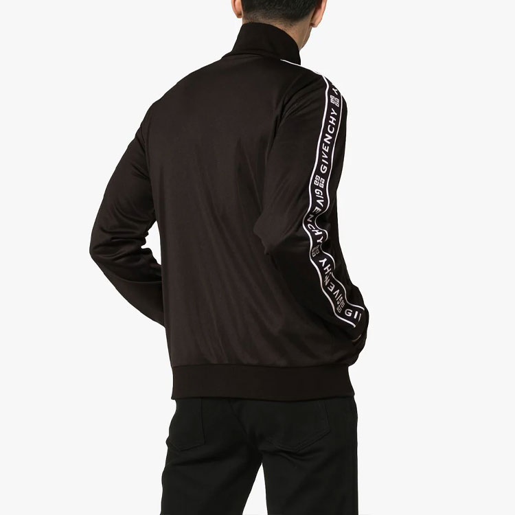 Purchase 纪梵希黑色标志条纹拉链运动夹克 BM7006300B-001