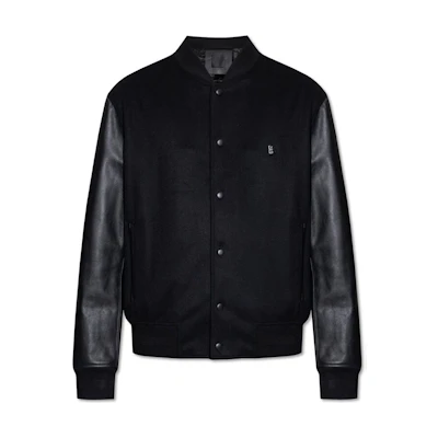 Givenchy Black Long-Sleeve Logo Patch Button-Up Jacket BM017Z6Y31-001