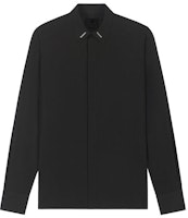 GIVENCHY Black Long Sleeve Shirt with Metallic Logo Detail. BM60QK109F-001 GIVENCHY Black Long Sleeve Shirt with Metallic Logo Detail. BM60QK109F-001