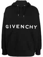 GIVENCHY Black Loose Fit Hoodie with Letter Logo Design. BMJ0C93Y69-001 GIVENCHY Black Loose Fit Hoodie with Letter Logo Design. BMJ0C93Y69-001
