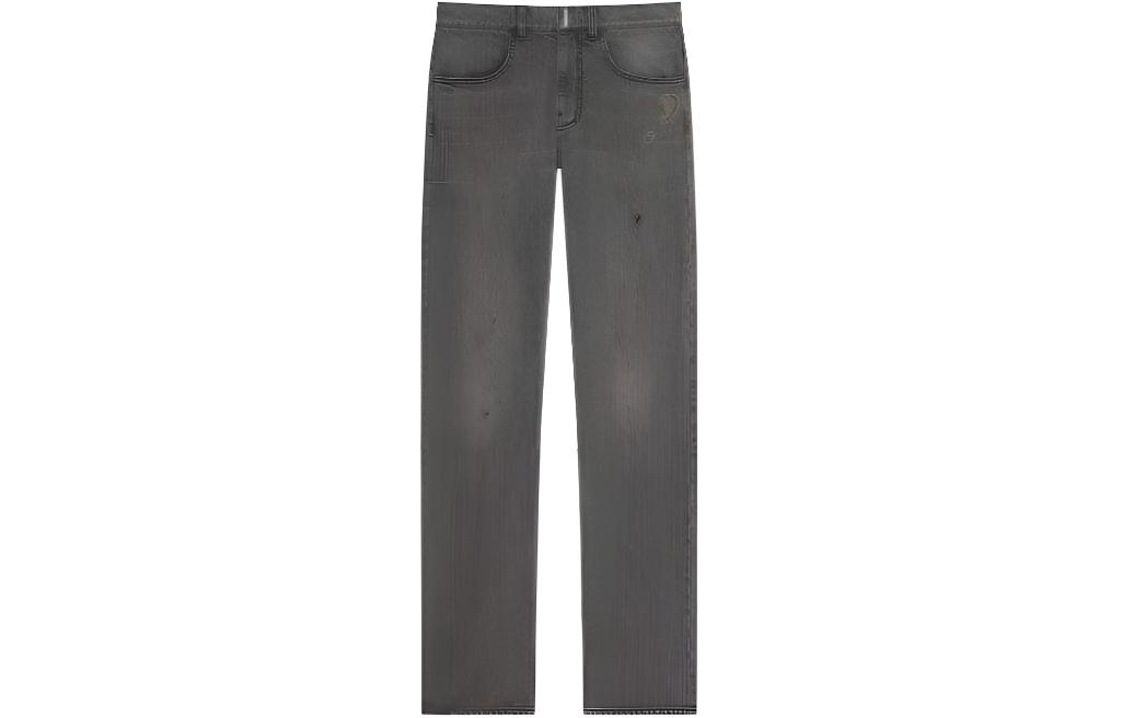 Givenchy Black Mid-Rise Straight-Leg Loose Zipper Jeans for Men. BM50UY5YAG-001