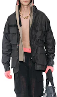 Givenchy Black Multi-Pocket Crinkled Hooded Jacket GM2022111714 Givenchy Black Multi-Pocket Crinkled Hooded Jacket GM2022111714