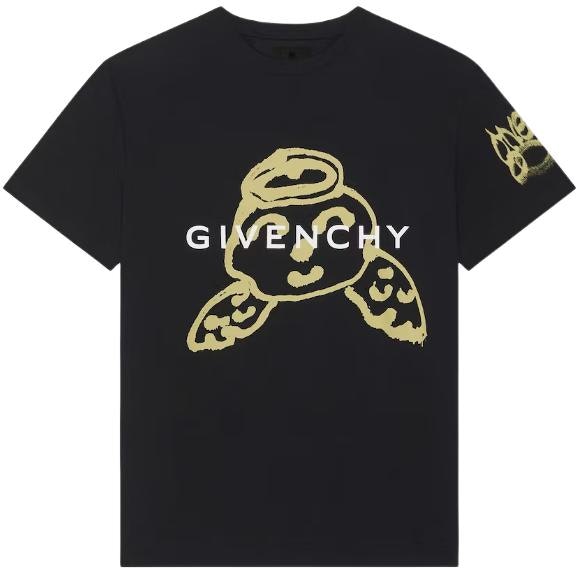 givenchy-black-oversized-cotton-t-shirt-with-angel-print-for-men-bm-716-n3-yh-6-001