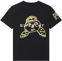 Givenchy Black Oversized Cotton T-Shirt with Angel Print for Men. BM716N3YH6-001 Givenchy Black Oversized Cotton T-Shirt with Angel Print for Men. BM716N3YH6-001