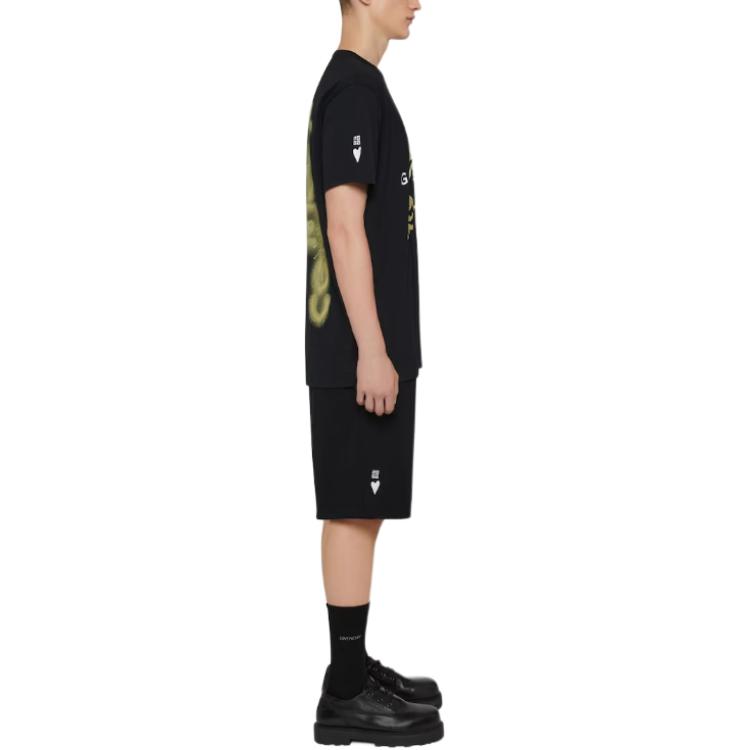 Purchase Givenchy Baju-T Cotton Hitam Oversized Cetakan Angel Lelaki. BM716N3YH6-001