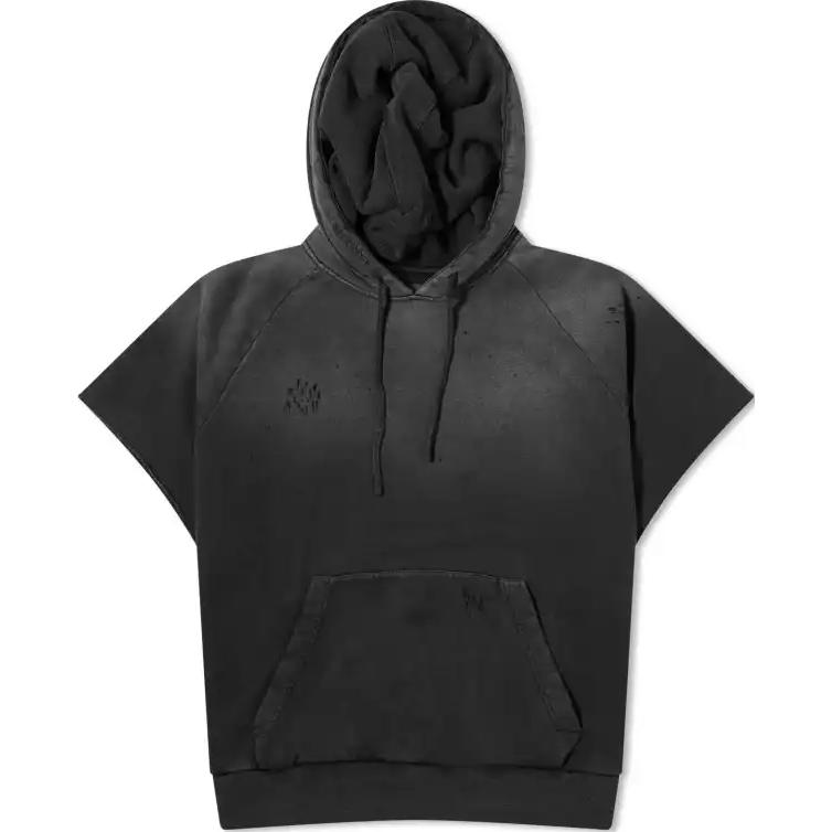 Givenchy Black Oversized Hoodie with Letter Print Design BMJ0M73YJS-001