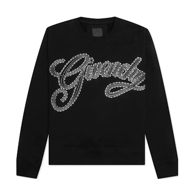 Givenchy Black Pullover Hoodie with Letter Print BMJ0HB3YEU-001