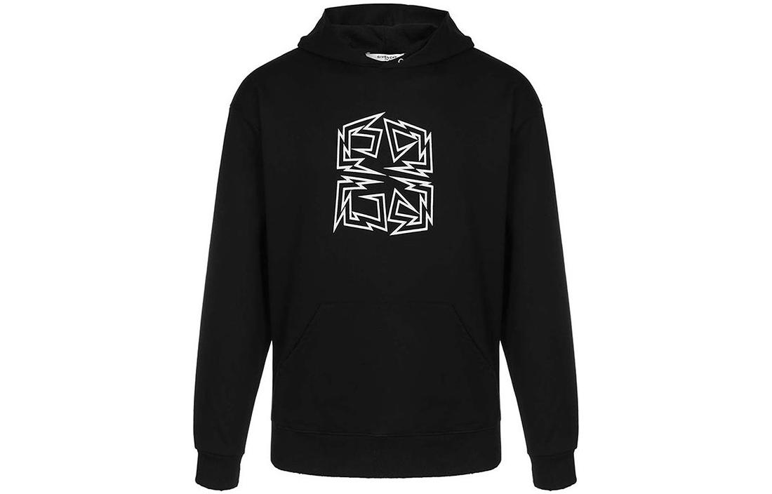 Givenchy Black Pullover Sweatshirt with Solid Pattern Print BM005C10YR-001