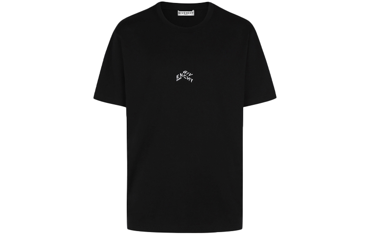 Buy 纪梵希黑色反光字母刺绣休闲T恤 BM710S3002-001