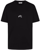GIVENCHY Black Reflective Letter Embroidered Casual T-Shirt BM710S3002-001 GIVENCHY Black Reflective Letter Embroidered Casual T-Shirt BM710S3002-001