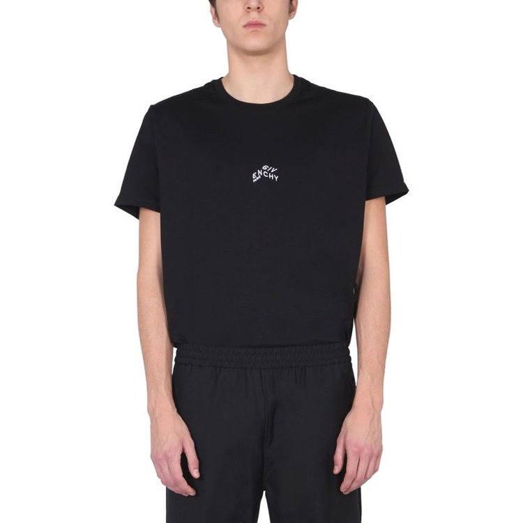 Purchase 纪梵希黑色反光字母刺绣休闲T恤 BM710S3002-001