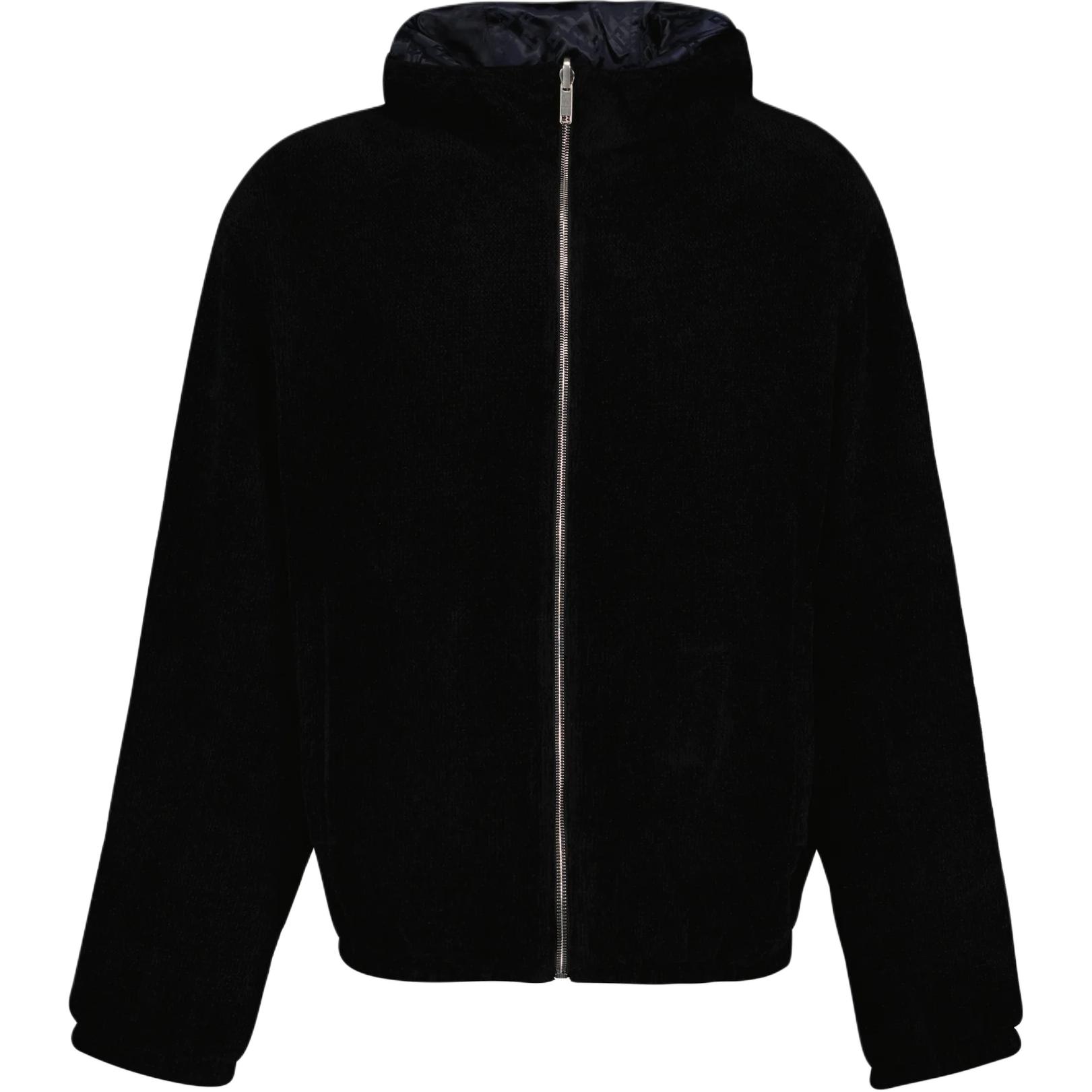 Givenchy Black Reversible Hooded Zip-Up Jacket BM014Y4YKS-001