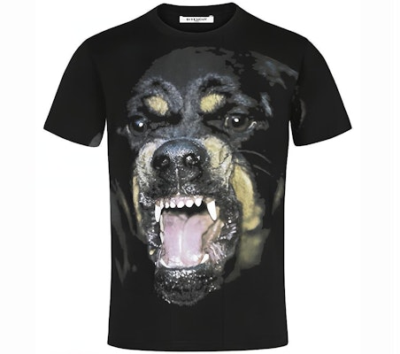 Camiseta Ajustada de Algodón GIVENCHY Negra con Estampado de Perro Rottweiler BM705K3Y1P-001 Buy Camiseta Ajustada de Algodón GIVENCHY Negra con Estampado de Perro Rottweiler BM705K3Y1P-001