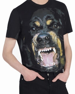 Camiseta Ajustada de Algodón GIVENCHY Negra con Estampado de Perro Rottweiler BM705K3Y1P-001 Purchase Camiseta Ajustada de Algodón GIVENCHY Negra con Estampado de Perro Rottweiler BM705K3Y1P-001